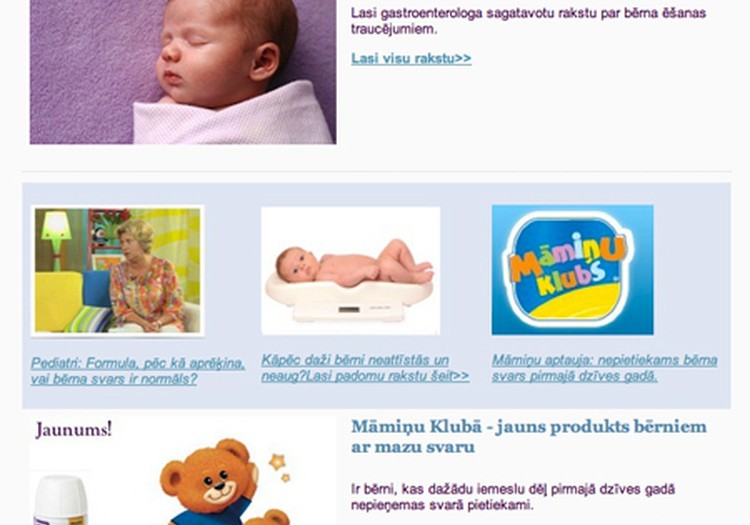 Reizi mēnesī savā e-pastā saņem E-žurnālu par bērnu ēdināšanu!