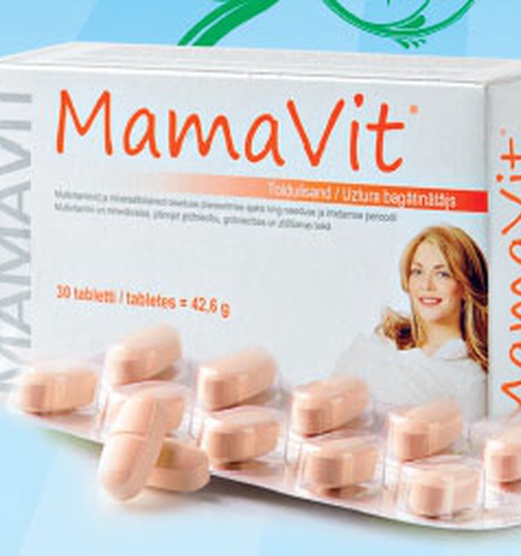 MamaVit vitamīnu komplekss pirms grūtniecības, grūtniecības laikā un pēc tās