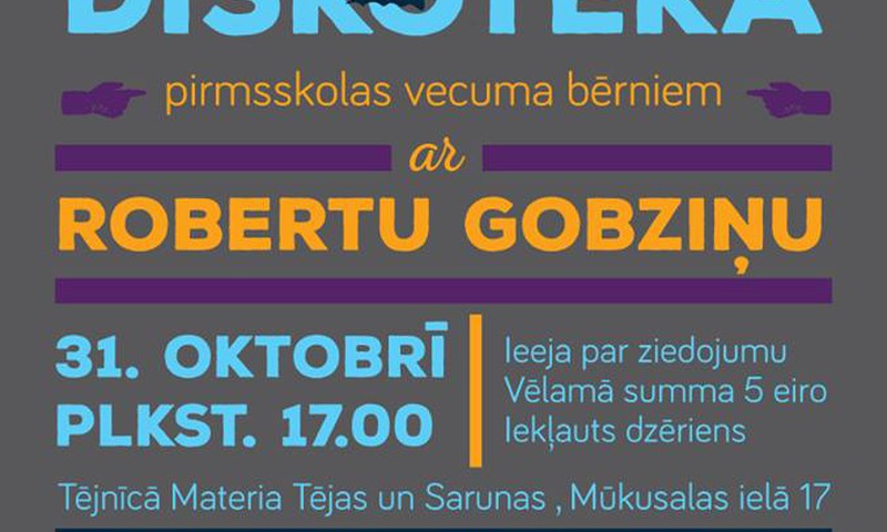 DISKOTĒKA pirmsskolas vecuma bērniem šoreiz Helovīnu noskaņā!