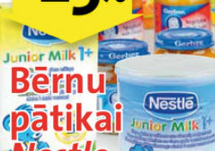 Izmanto vēl šodien iespēju iegādāties Nestle bērnu pārtiku ar 25% atlaidi!