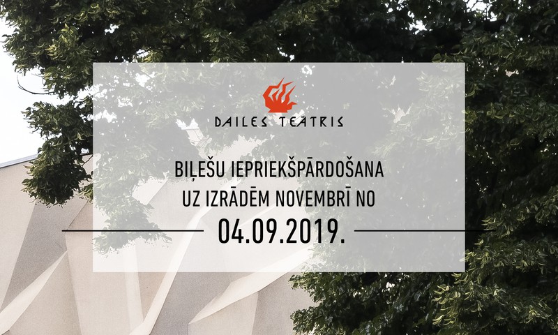 Sāksies biļešu pārdošana uz Dailes teātra izrādēm novembrī