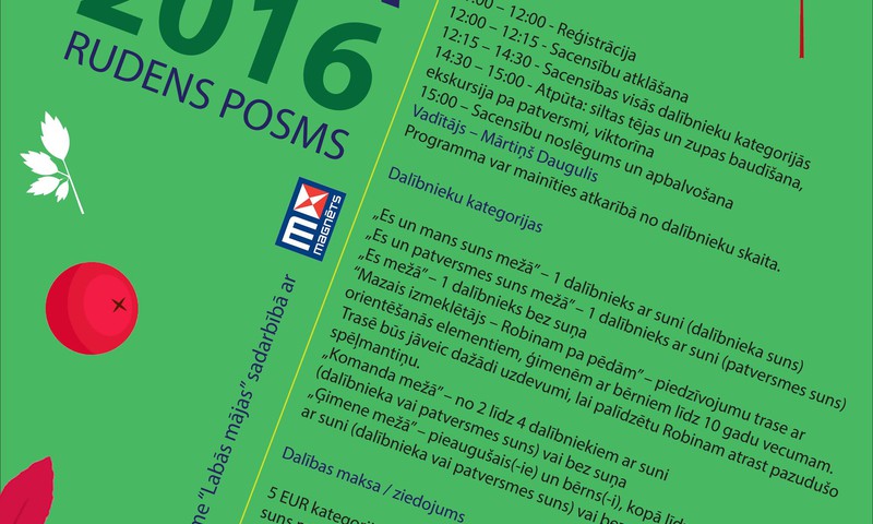 Orientēšanās sacensības ar suņiem „„Robins mežā” Rudens posms”