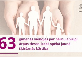 63 ģimenes vienojas par bērnu aprūpi ārpus tiesas, kopš spēkā jaunā šķiršanās kārtība