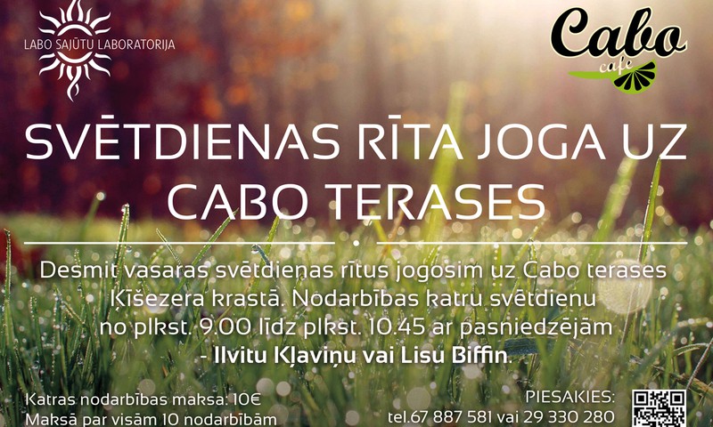 Svētdienas rīta joga uz Cabo terases