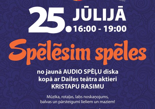 Spēlēsim spēles no “audio spēļu diska” kopā ar Dailes teātra aktieri Kristapu Rasimu!