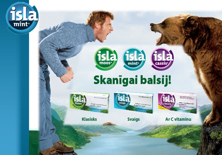 Augu pretklepus līdzeklis- sūkājamās pastilas ar Islandes ķērpju ekstraktu