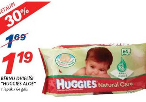 Huggies mitrās salvetes par īpašu cenu!