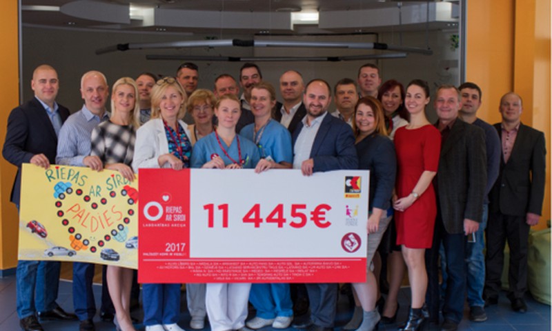 Bērnu klīniskā universitātes slimnīca saņem 11 445 eiro ziedojumu