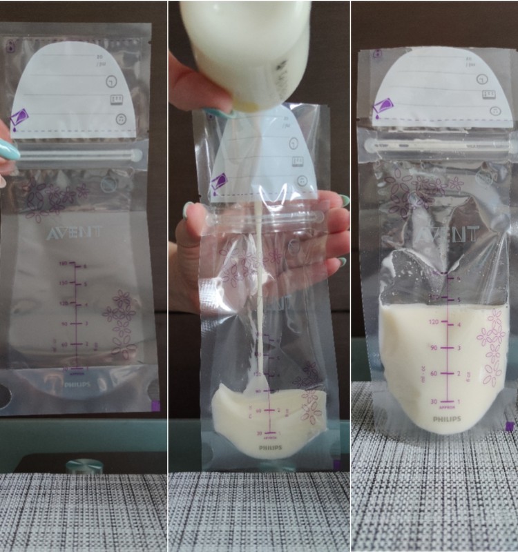 Philips Avent maisiņi krūts piena uzglabāšanai.