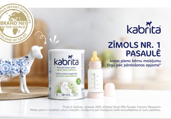 Kabrita® – kazas piena maisījumu zīmols Nr. 1 pasaulē pēc pārdošanas apjoma. Kāpēc vecāki izvēlas Kabrita®?