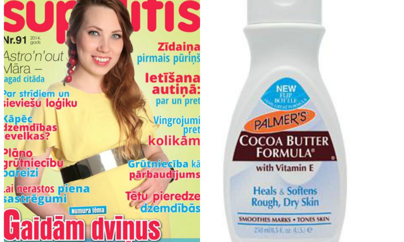 Žurnālu Šūpulītis un Palmer's Cocoa Butter krēmu saņem..