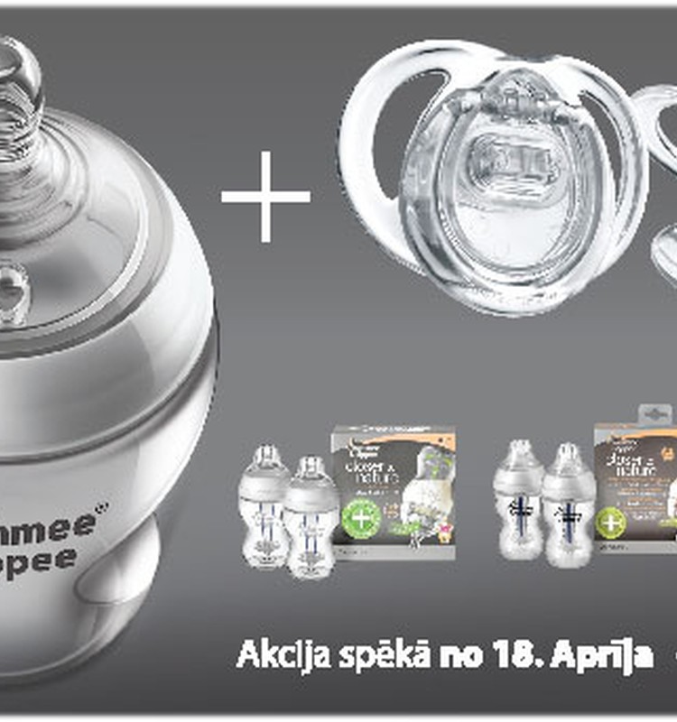 Pērkot jebkuru Tommee Tippee pudelīti, saņem dāvanā māneklīti savam mazulim!