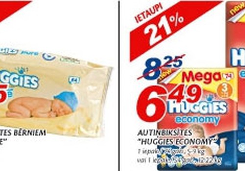 Huggies izdevīgie piedāvājumi mitrajām salvetēm un Huggies economy autiņbiksītēm!