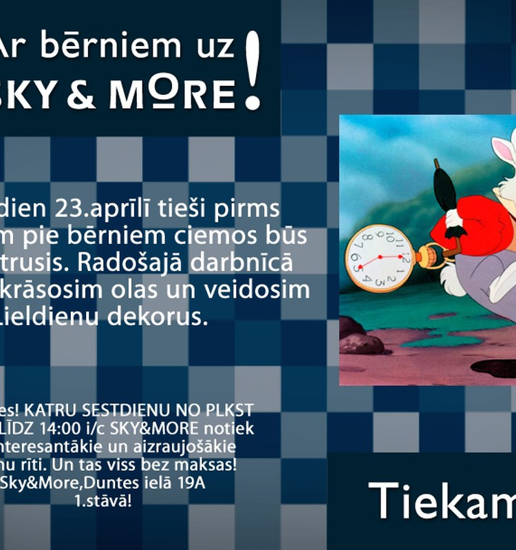 Pirms Lieldienām pie bērniem ciemosies Alise un trusis