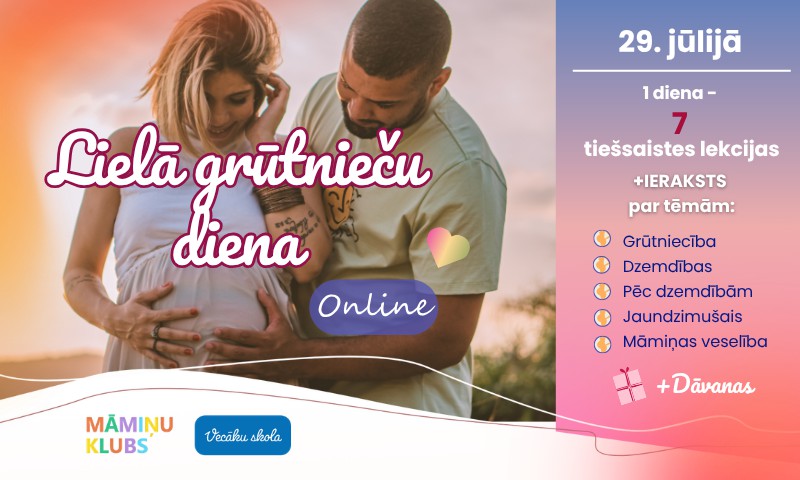 Lielā Grūtnieču Diena Online 29. jūlijā - 7 lekcijas + dāvanas