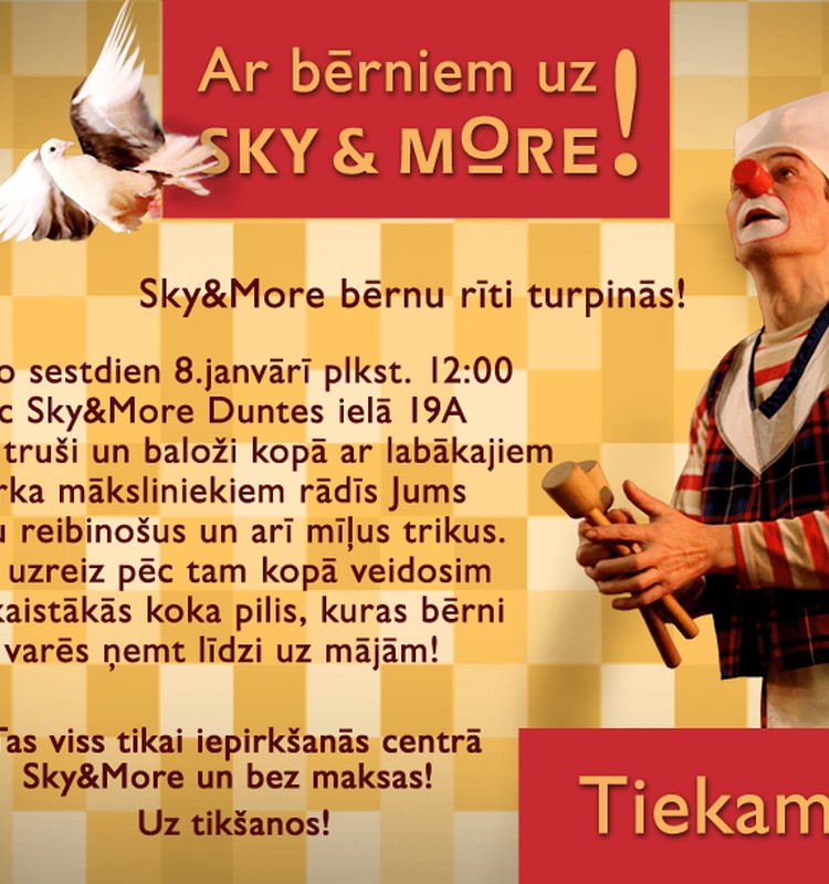 Dresēti truši un baloži, koka piļu būvēšana i/c Sky&More