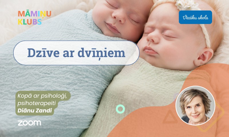 Dzīve ar dvīņiem Diānas Zandes lekcija TIEŠSAISTĒ
