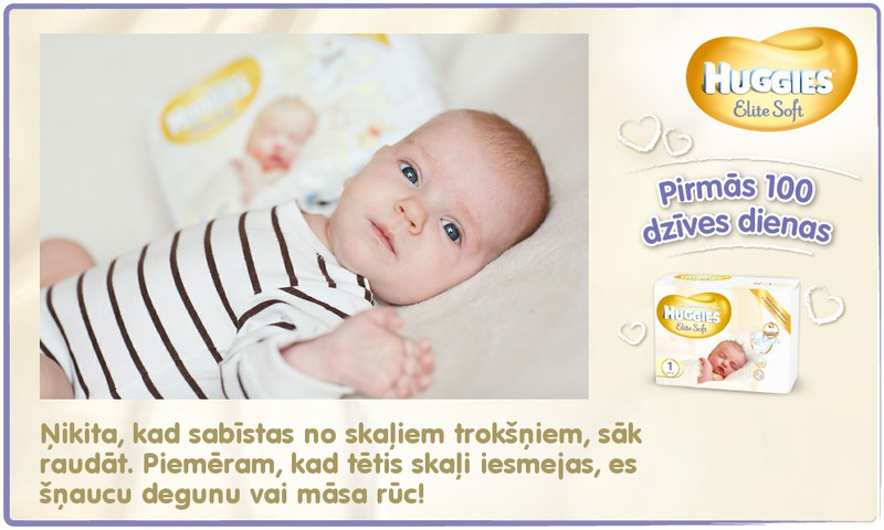 Bēbītis aug kopā ar Huggies®  Elite Soft: 72.dzīves diena