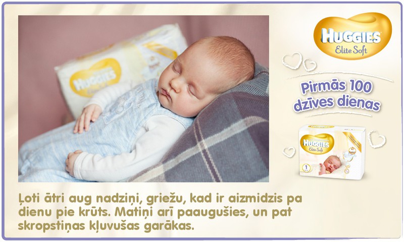 Bēbītis aug kopā ar Huggies®  Elite Soft: 53.dzīves diena