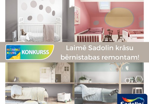 Facebook KONKURSS: Laimē Sadolin EasyCare krāsu bērnistabas remontam!