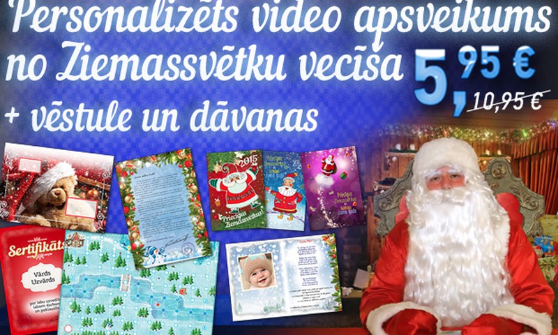 Video sveiciens un vēstule no Ziemassvētku vecīša. Ziemassvētku pasts dāvinās brīnumu