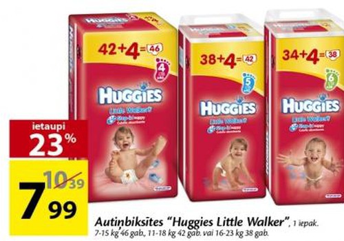 Vēl līdz trešdienai veikalos „Maxima” Huggies atlaides! 