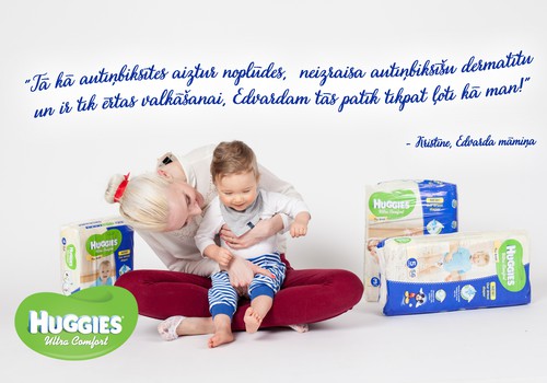 Jaunās Huggies® Ultra Comfort ir īpaši radītas kā zēnu un meiteņu autiņbiksītes!