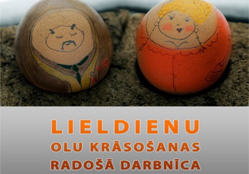 Lieldienu olu krāsošanas darbnīca