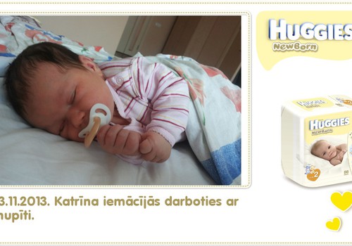 Katrīna aug kopā ar Huggies® Newborn: 6.dzīves diena