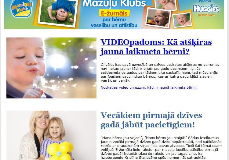 Smelies noderīgu informāciju 1.februāra Mazuļu Kluba E-žurnālā!