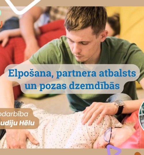 Klātienes nodarbība Māmiņu Klubā ar Klaudiju Hēlu: Dzemdību pozas un elpošanas vingrojumi