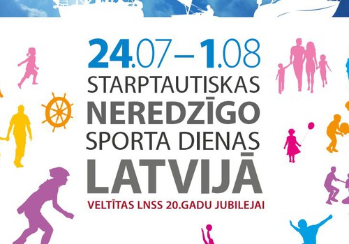 Kauguru pludmalē sporta inventārs cilvēkiem ar redzes invaliditāti