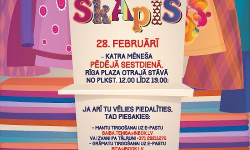 Bērnu lietu tirdziņš modes un izklaides centrā Rīga Plaza 28.februārī
