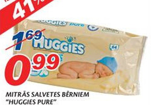 Huggies mitrajām salvetēm no 2. līdz 8.novembrim akcija!