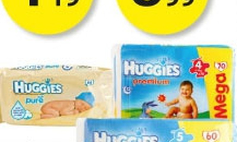 Nedēļas akcijas piedāvājums Huggies® autiņbiksītēm un mitrajām salvetēm veikalos Maxima!