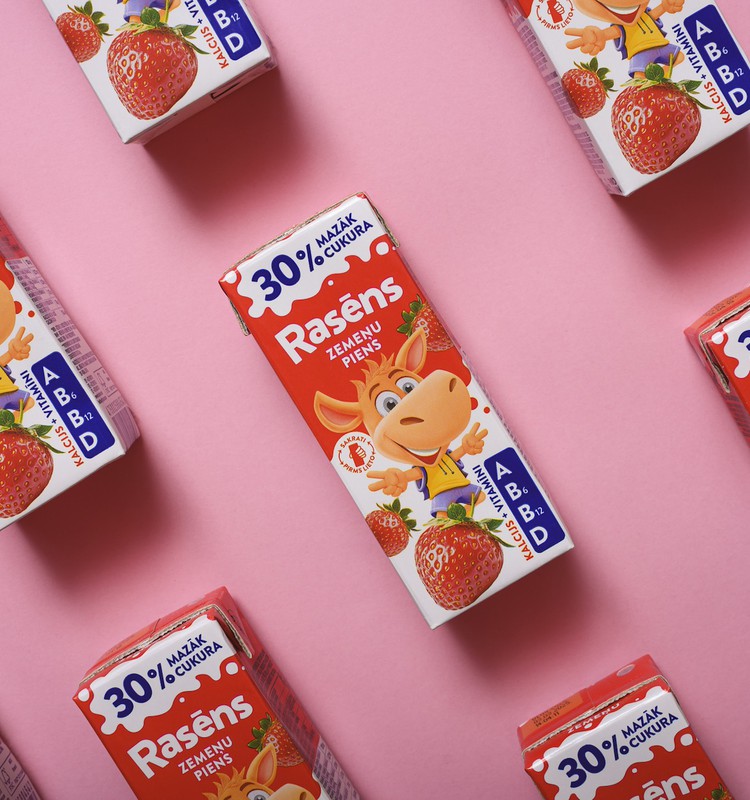 “Rasēns” pienā tagad par 30% mazāk cukura