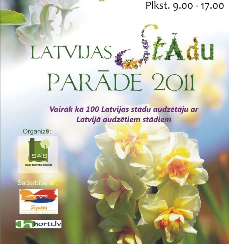 Aprīlī notiks Latvijas Stādu parāde 2011