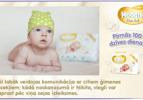 Bēbītis aug kopā ar Huggies®  Elite Soft: 68.dzīves diena