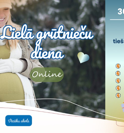 30. janvārī aicinām uz Grūtnieču dienu! Viena diena ar 9 noderīgām lekcijām + garantētām dāvanām