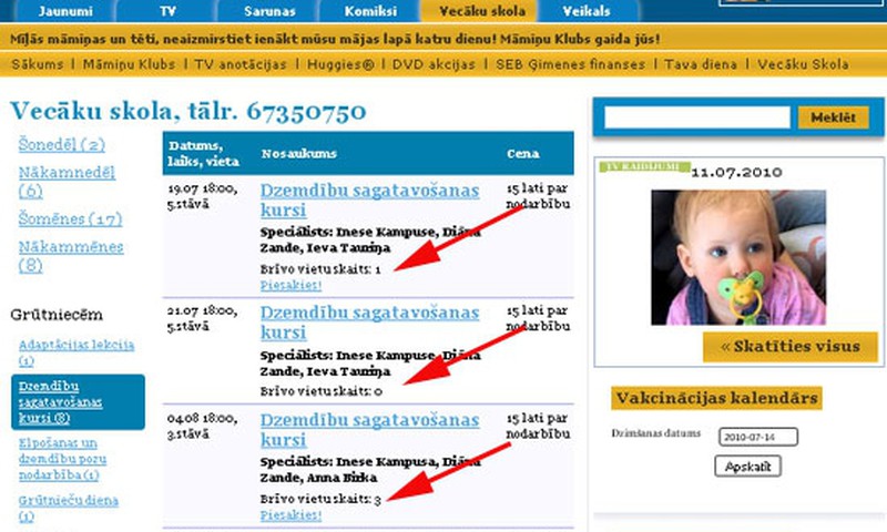 Uzzini par brīvajām vietām Māmiņu Kluba kursos!