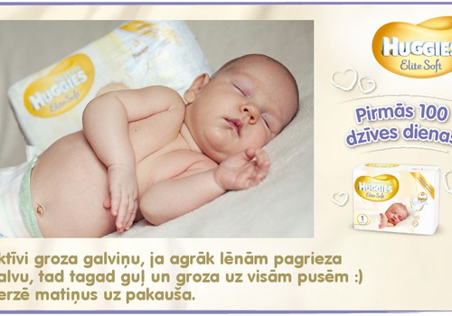 Bēbītis aug kopā ar Huggies®  Elite Soft: 54.dzīves diena