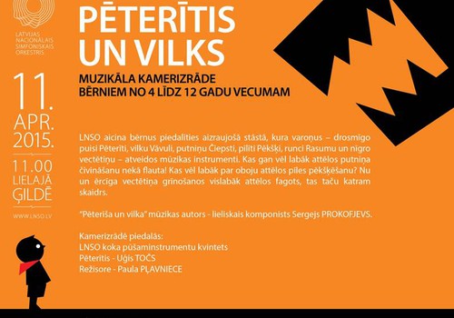 Pēterītis un Vilks- bērnu koncerts šajās brīvdienās