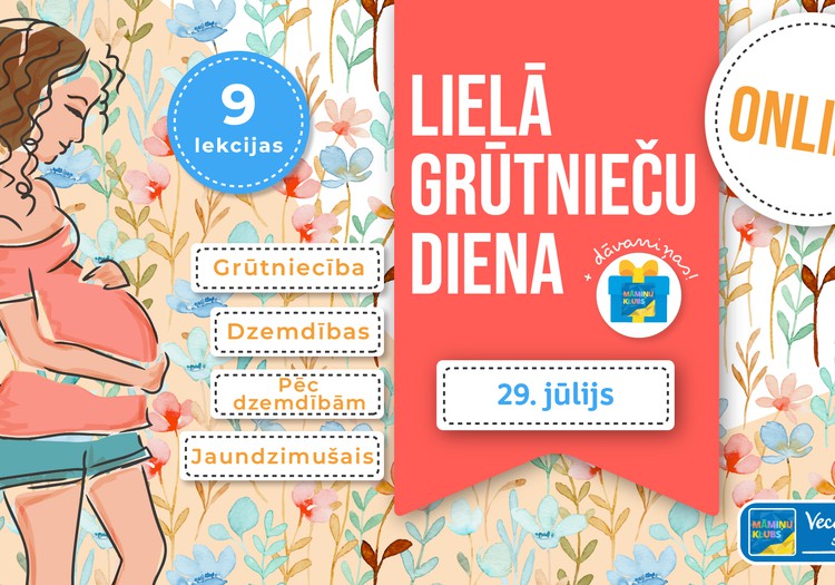 Piesakies Grūtnieču dienai 29. jūlijā. Dāvanas VISĀM dalībniecēm!