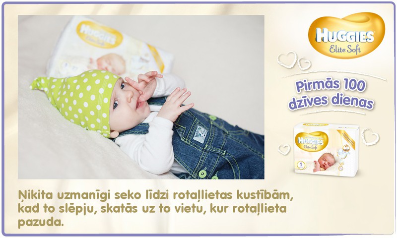 Bēbītis aug kopā ar Huggies®  Elite Soft: 95.dzīves diena