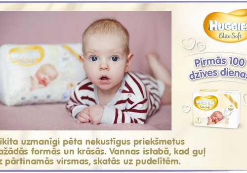 Bēbītis aug kopā ar Huggies®  Elite Soft: 90.dzīves diena