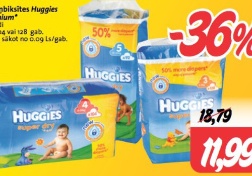 Paldies visām, kas informē par Huggies akcijām veikalos!