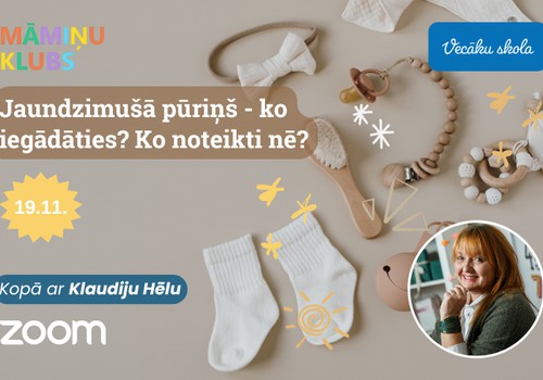 Klaudijas Hēlas online lekcija: Kam jābūt jaundzimušā pūriņā?