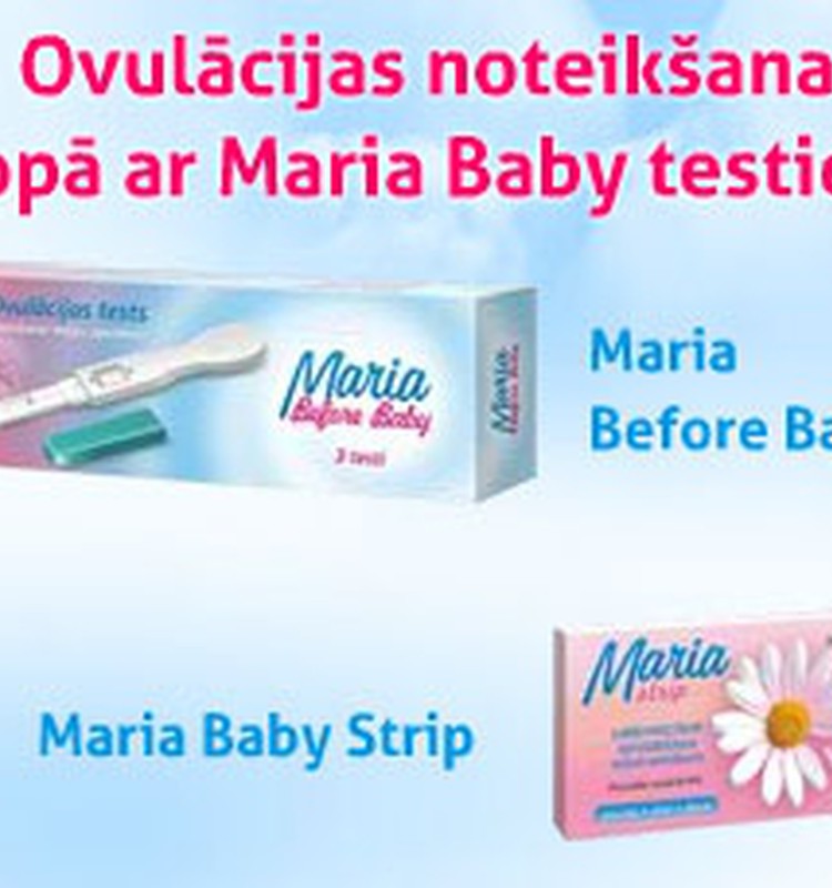 Maria Baby ovulācijas testi- iespēja noteikt auglīgās dienas!