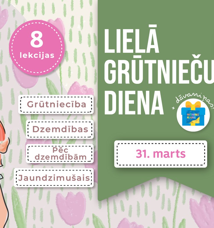 Pēdējās brīvās vietas ONLINE Grūtnieču dienā! Visas dienas programma+ DĀVANAS visām dalībniecēm