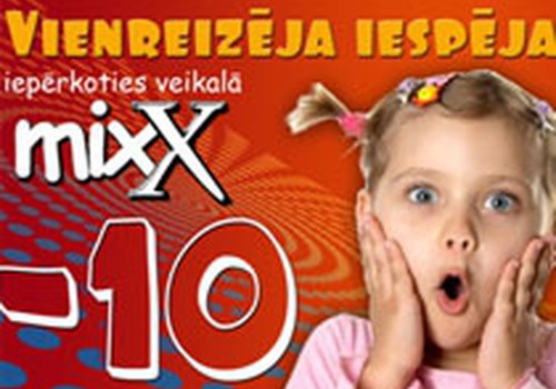 Veikals „mixX” un Lido „Bērnu atrakciju pilsētiņa” iepriecina savus klientus!